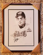 TIM SALMON Anaheim ANGELS SIGNED Lithograph MAKE OFFER Los Angeles Christiano 98