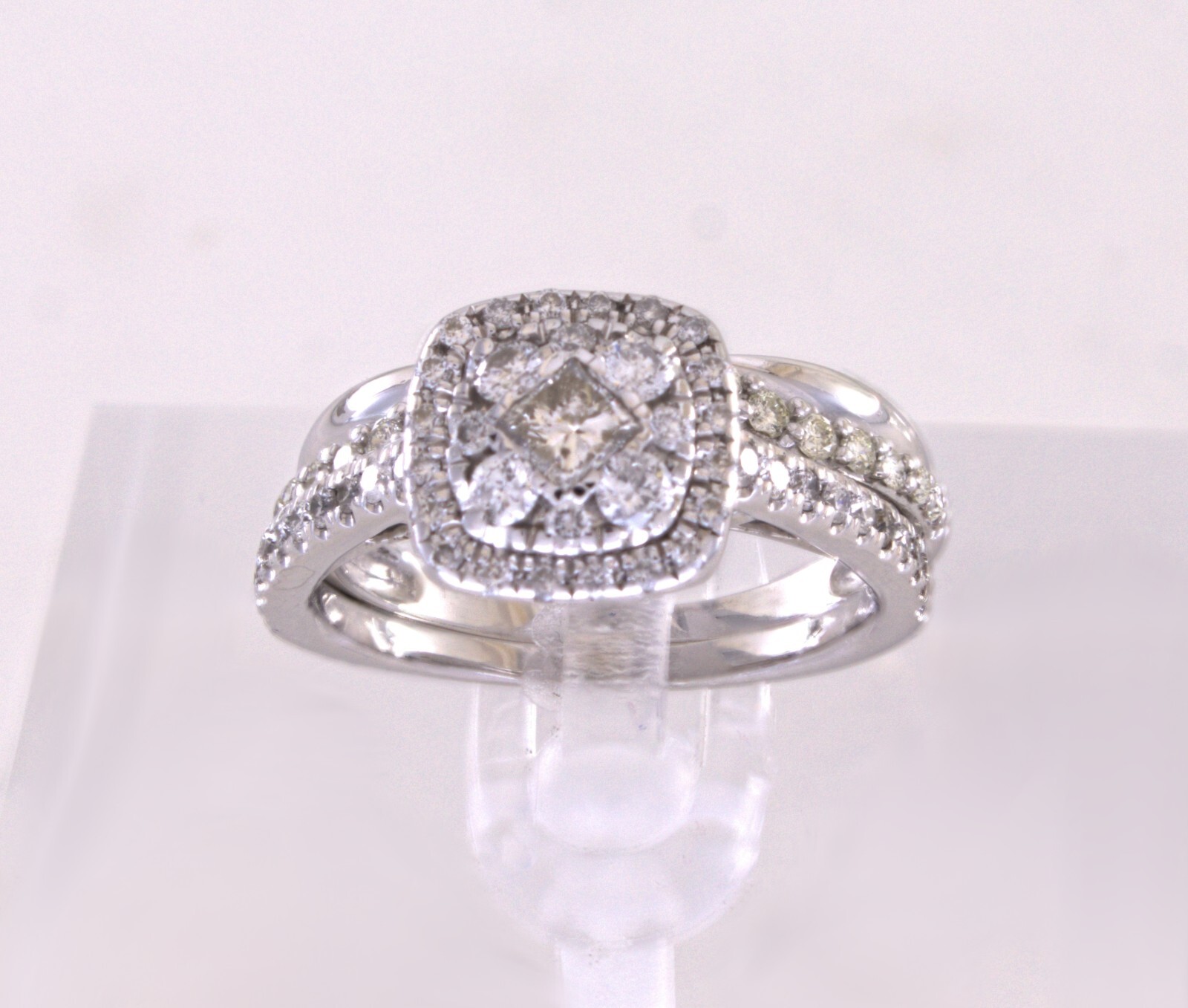 Diamond, White Gold Ring-Set - image 3