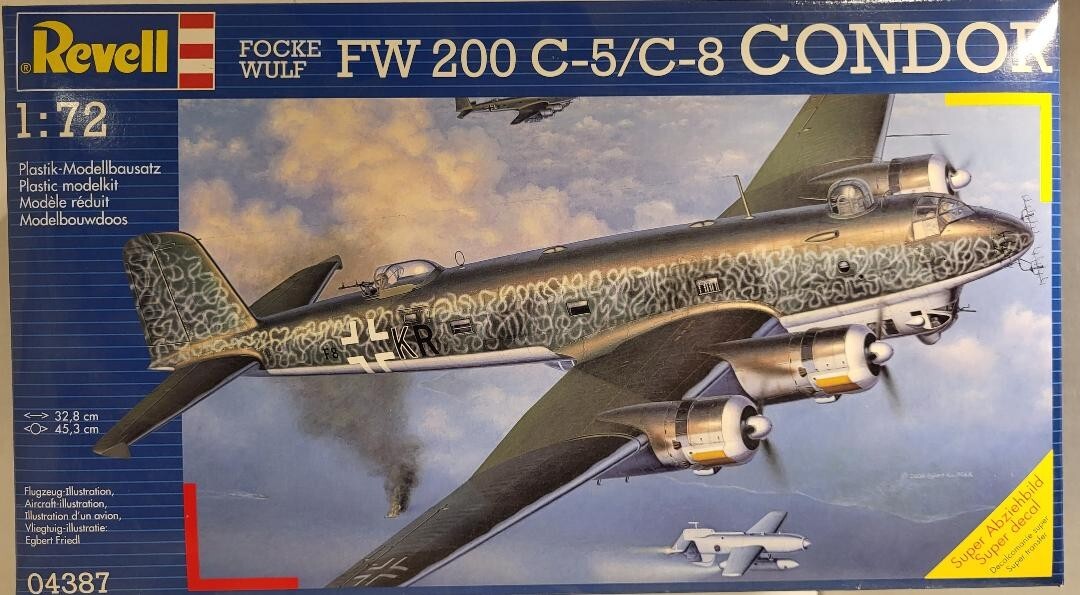 Revell Focke Wulf FW 200 C-5/C-8 Condor 1/72 Scale Plastic Revell Focke Wulf FW 200 C-5/C-8 Condor 1/72 Scale Plastic