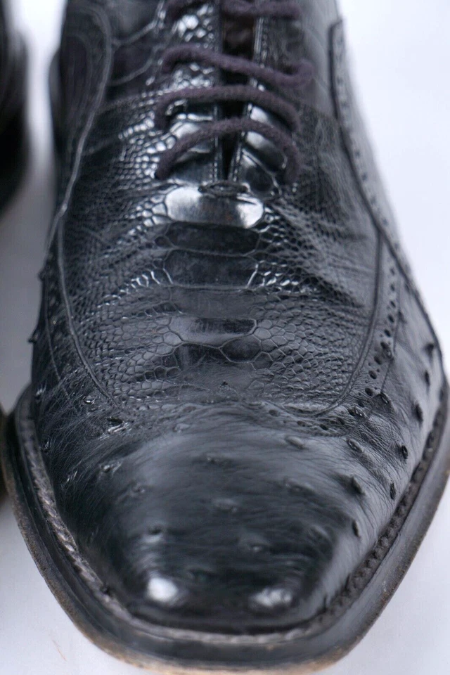 Zapatos de vestir Mezlan negros Oxford de cuero de cocodrilo genuino para hombre talla 13 Foto 4 de 4