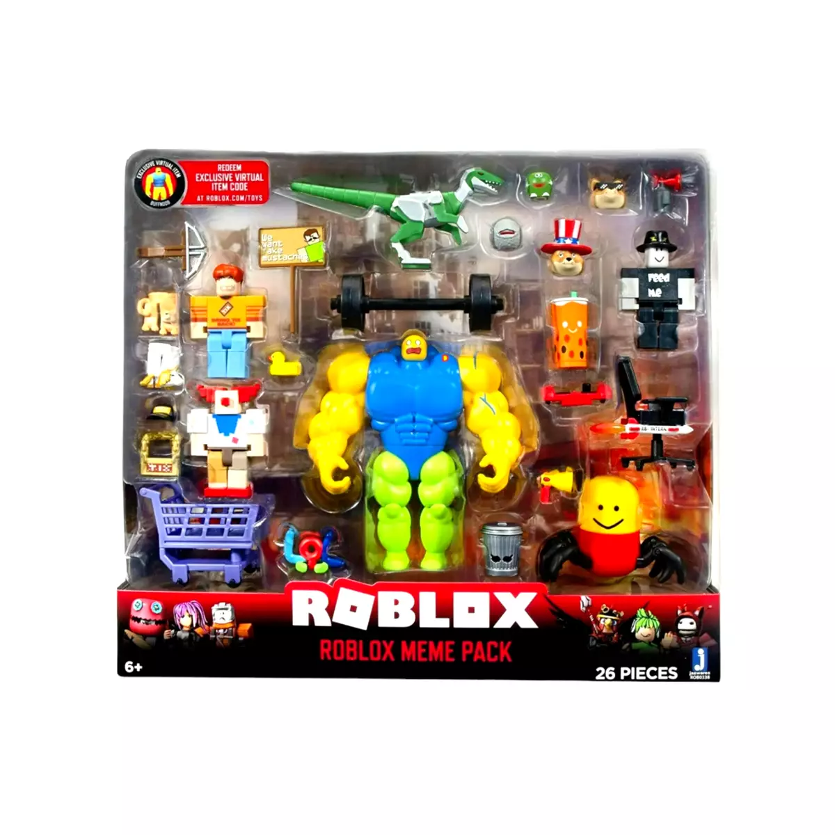 Roblox Action Collection - Meme Pack Playset Includes Exclusive Virtual  Item for 6 years and up includes figures and accessories