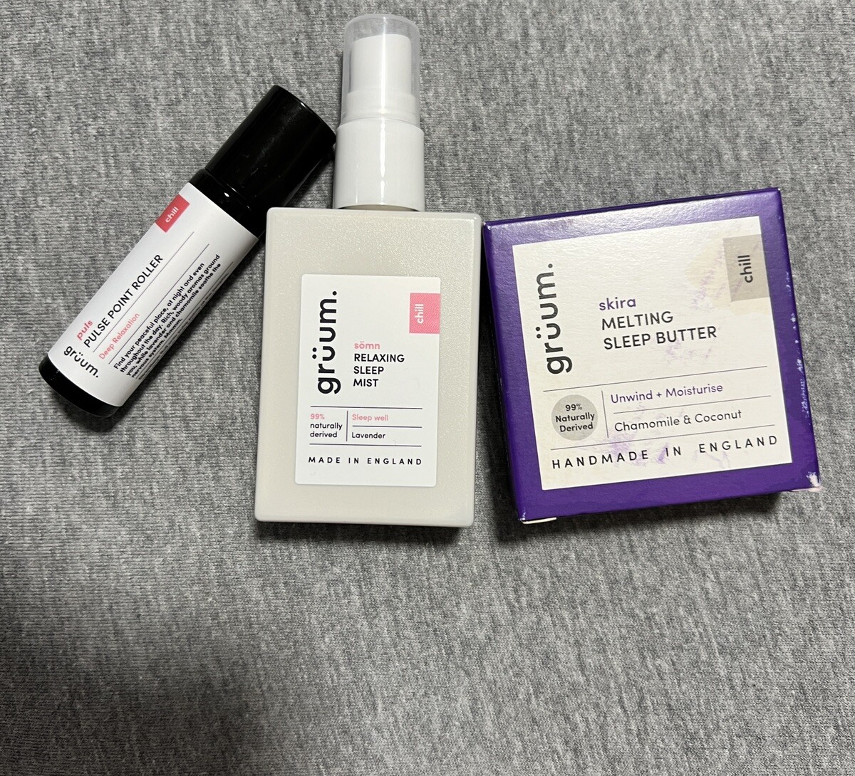 Gruum Sleep Set Relaxing Sleep Mist+ Pulse Point Roller +Melting Sleep Butter eBay