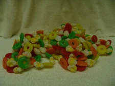 VINTAGE BLOW MOLD LIFESAVER & POPCORN CHRISTMAS TREE  GARLAND 196" 