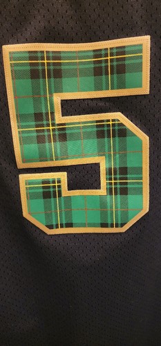 RARE NBA Adidas Boston Celtics Kevin Garnett Jersey 5 Men Small SEWN Black Plaid - Picture 10 of 10