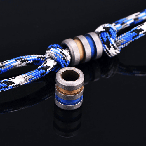 Titanium Alloy Knife Lanyard Bead Necklace Paracord Pendant Bracelet Bead DIY - Picture 12 of 28