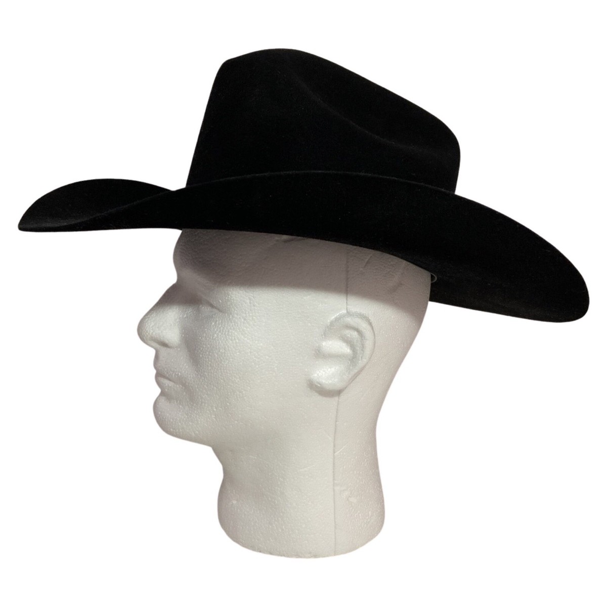 Crochet Hat Bradford Cowboy Hat Vintage Black Eddy Bros Wool Felt