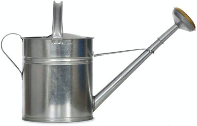 CKB LTD Outdoor Watering Can Metal Galvanised Steel With Brass Rose For Large Small Gardens Flowers And Plants Heavy Duty Rustproof 1.5L