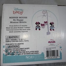 Disney Baby "Minnie Mouse" Be Happy Musical Mobile Plays "Brahms Lullaby"