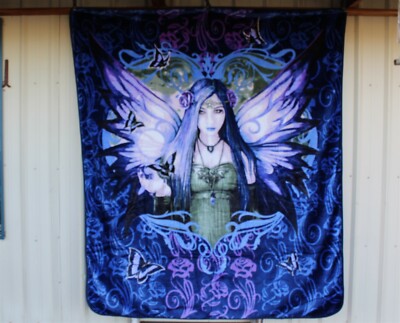 ANNE STOKES FAIRY MYSTIC AURA BUTTERFLY GOTHIC FANTASY QUEEN SIZE BLANKET