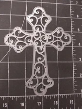 Universal Die Cut Tool Thin Metal Emboss Easter Cross Sympathy Religion scroll