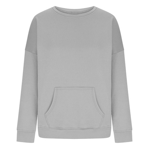 Women's Solid Color O Neck Oversized Sweatshirt Loose Fit Long Sleeve Blouse - Picture 19 of 44