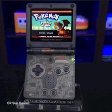 Smoke Grey And Black Nintendo Game Boy Advance GBA SP IPS Screen And USB-C 