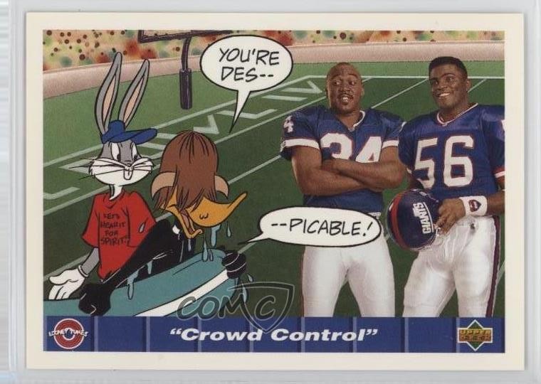 1992 Comic Ball IV Thurman Thomas Lawrence Taylor Daffy Duck Bugs Bunny HOF 10ou