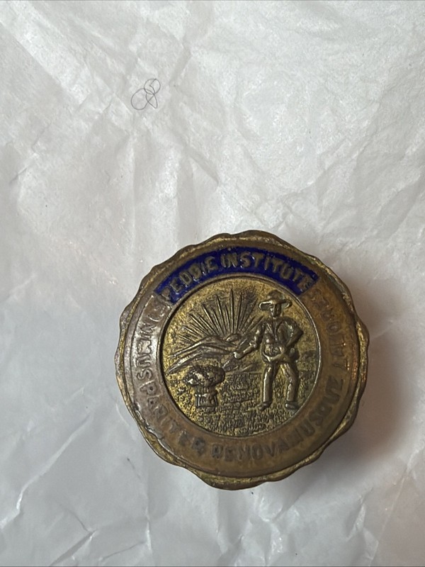 ANTIQUE 1866 - 1916 PEDDIE INSTITUTE School Lapel Pin  - RARE