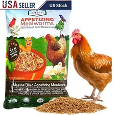 High Protein 5 LBS Dried Mealworms Natural Treats Birds Reptiles Chickens New