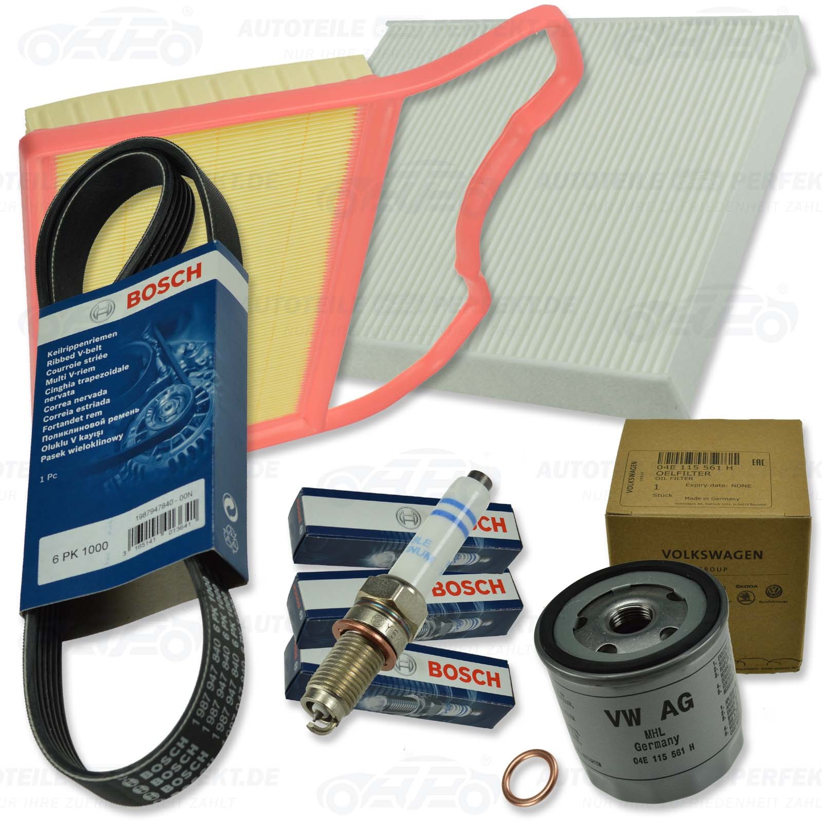 Inspektionskit Filter Satz Paket Xxl (P) Skoda Citigo 1,0 Cng 68PS M. Start-Stop-image