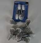 Everbilt Light Duty Swivel Bearing Casters - White - Set of 12 - 745928