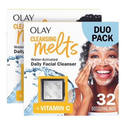 Olay Face Wash, Vitamin C Cleansing Melts, Daily Use Gentle Cleanser, For All Sk