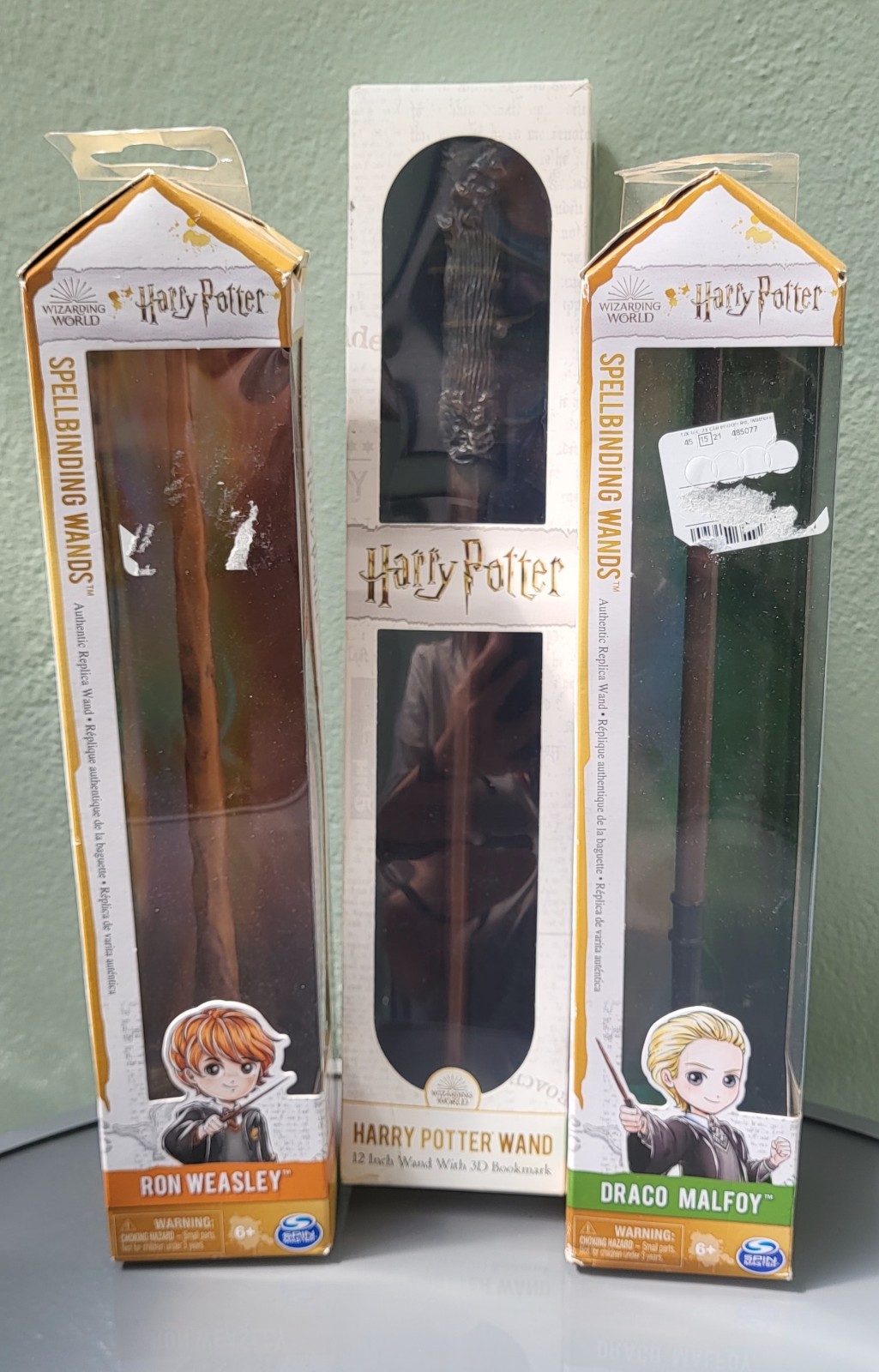 3 Authentic Harry Potter Character Wands Set