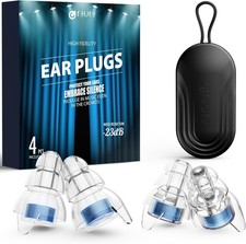 Reusable Noise Cancelling Ear Plugs - 23 dB Hearing Protection 2 Pack