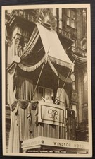 postcard Q044 Windsor Hotel 1939 Royal Visit King George VI Queen Elizabeth on B