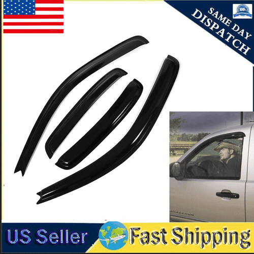 Protector de lluvia deflector de viento para ventana de cabina extendida para Toyota Tundra 2000-2006 - Imagen 4 de 14