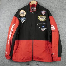 Vintage GM Goodwrench Jacket Mens Large Red Black NASCAR Dale Earnhardt Chase