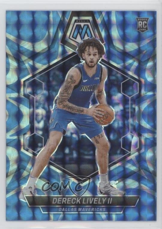 2023-24 Panini Mosaic Rookies Reactive Blue Prizm Dereck Lively II #248 1j59