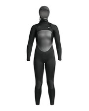 Xcel Women's Axis Hooded 5/4mm Fullsuit Wetsuit - Black - 8 Short
