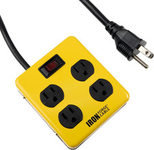 4 Outlet Heavy Duty Surge Protector Power Strip with Built-In Circuit Breaker, 1