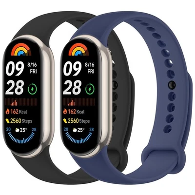 YLK 2 Pezzi Cinturini per Xiaomi Mi Band 9/8/10 Cinturino Silicone di Morbido