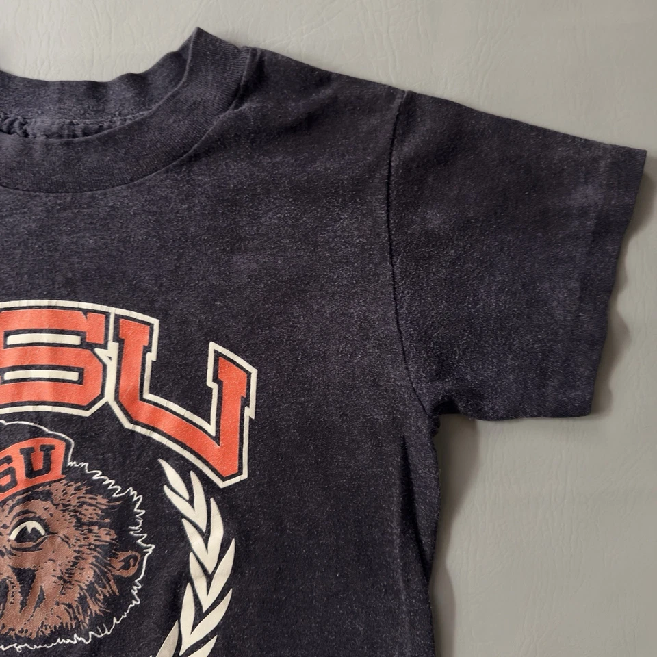 Vintage Kids 80s Oregon State University OSU Graphic T-Shirt Youth Size Medium - Image 4 of 4
