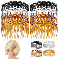 8 Pcs French Hair Comb Hair Side Combs Clips Decorative Combs for Women Plastic