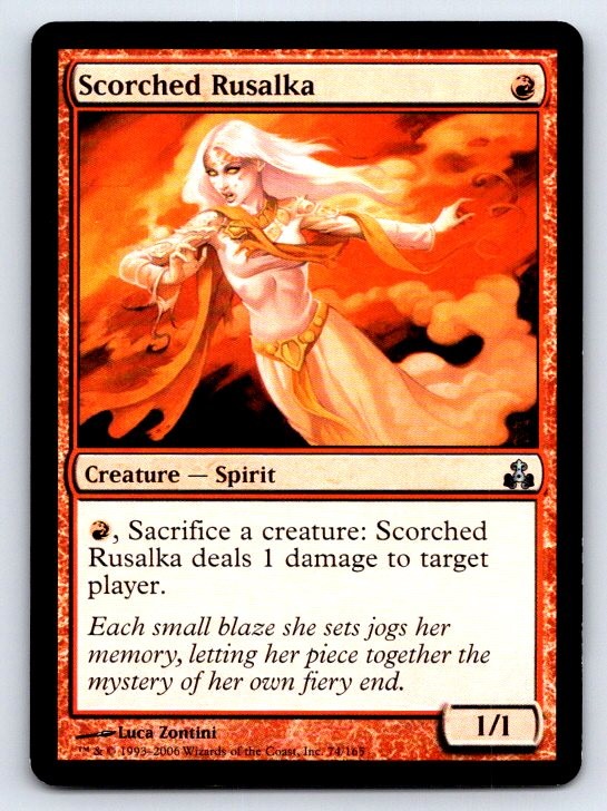 Scorched Rusalka Uncommon Guildpact Magic: The Gathering