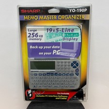 Sharp YO-190P Memo Master Electronic Organizer 256KB PC Link Vintage New Sealed