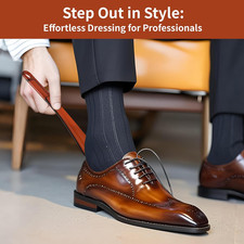 2-Pack 16"/9" Long  Short Shoe Horns, Plastic Shoe Helper for Easy Wear, Ide...