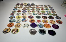 Vintage 1990s Lot Of 76 POGS Includes 1 Slammer And Carrying Case.
