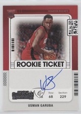 2021-22 Panini Contenders Rookie Ticket Usman Garuba #123 Auto 3u4