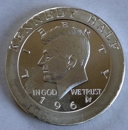 1 oz .999 Fine Silver Round - 1964 Kennedy Half Dollar Design FREE SHIPPING!!!