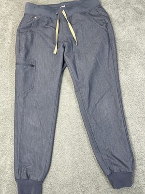 FIGS Technical Collection Scrub Jogger Pants Womens Medium Blue Cuffed W16SW2005