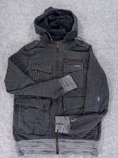 Vintage Element Skateboarding Hoodie Zipper Pockets Jacket Mens S Black Heather