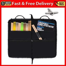EASTROCK Drum Sticks Bag - Large Capacity Holder with Drum Key, Hook, Strap (...