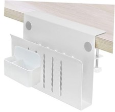 Almacenamiento lateral de escritorio, soporte lateral para laptop con Blanco