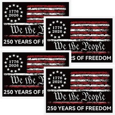 250 Years of American Anniversary Bumper Sticker, 250 Years of Freedom Patriotic