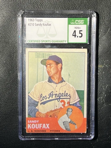 SANDY KOUFAX 1963 Topps CSG 4.5  VG-EX+ 210