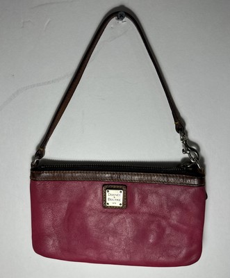 Dooney and Bourke 1975 Pink Leather Purse With Strap 8x5