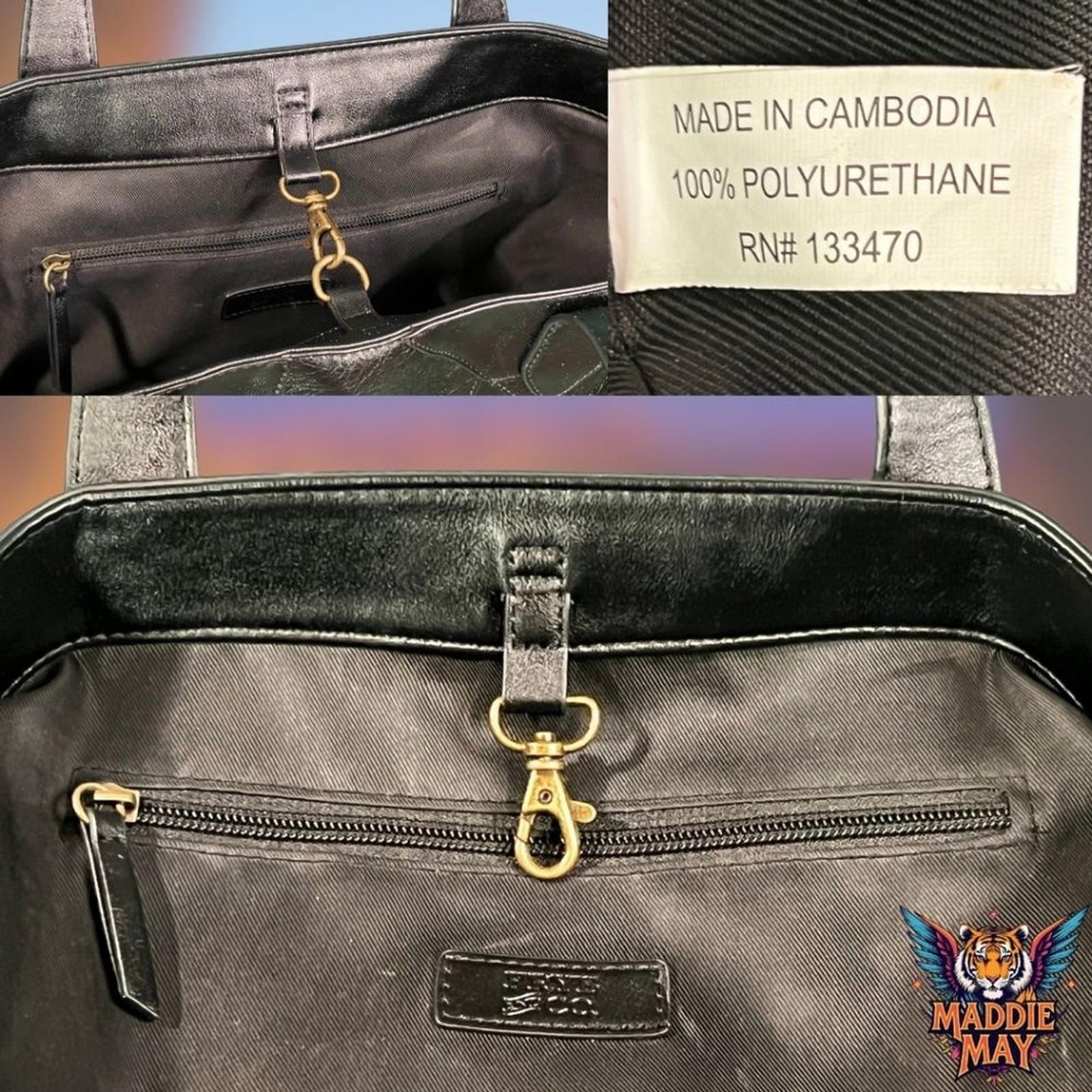 🌟Frye and Co: Black Patchwork "Melissa Carryall"… - image 15