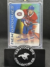 2024-25 SP Game Used New Grooves Blue Rookie Lane Hutson AUTO Montreal Canadiens
