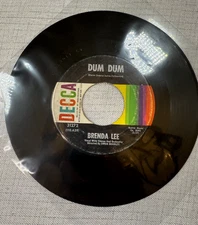 Brenda Lee Dum Dum Eventually 45 RPM Record VG 31272
