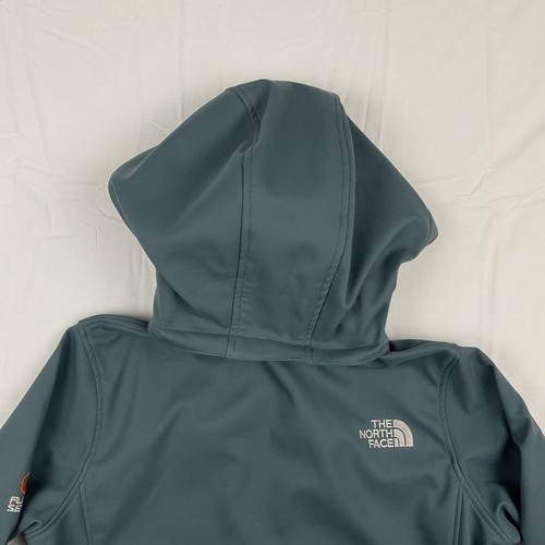 The North Face Apex Softshell Jacket L Teal Hooded Windproof Water Resistant - Picture 8 of 15